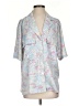 ASOS Design 100% Polyester Paisley Blue Short Sleeve Blouse Size 4 (tall) - photo 1