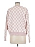 T Tahari Checkered-gingham Pink Pullover Sweater Size M - photo 2
