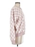 T Tahari Checkered-gingham Pink Pullover Sweater Size M - photo 4