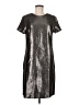J. McLaughlin Metallic Silver Cocktail Dress Size M - photo 1