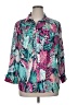 Talbots 100% Cotton Tropical Teal 3/4 Sleeve Blouse Size XL - photo 1