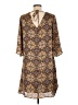 Bobeau 100% Polyester Paisley Brown Casual Dress Size L - photo 2