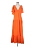 Assorted Brands 100% Polyester Orange Casual Dress Size XS - photo 1