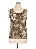 Chico's Animal Print Gold Sleeveless T-Shirt Size XL (3) - photo 1