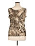 Chico's Animal Print Gold Sleeveless T-Shirt Size XL (3) - photo 2