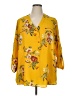 J for Justify Yellow 3/4 Sleeve Blouse Size 1X - photo 1