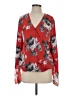 Everleigh 100% Polyester Red Long Sleeve Blouse Size XS - photo 1