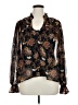 Evereve Brown Long Sleeve Blouse Size XL - photo 1