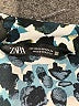 Zara Animal Print Teal Long Sleeve Blouse Size XS - photo 7