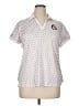 Antigua Hearts White Short Sleeve Blouse Size XL - photo 1