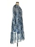 Joie 100% Polyester Paisley Blue Casual Dress Size XL - photo 4