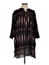 Collective Concepts 100% Polyester Print Black Casual Dress Size S - photo 1
