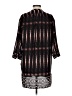 Collective Concepts 100% Polyester Print Black Casual Dress Size S - photo 2