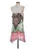 Vocal 100% Polyester Graphic Green Casual Dress Size P (petite) - photo 2