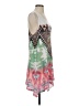 Vocal 100% Polyester Graphic Green Casual Dress Size P (petite) - photo 4