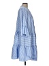 Unbranded 100% Polyester Stripes Blue Casual Dress Size L (estimated) - photo 4