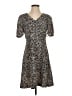 Lark & Ro Animal Print Black Casual Dress Size 4 - photo 1