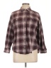 Old Navy Plaid Burgundy Long Sleeve Button-Down Shirt Size L - photo 1