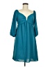 Monteau 100% Polyester Solid Teal Casual Dress Size M - photo 1