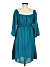 Monteau 100% Polyester Solid Teal Casual Dress Size M - photo 2