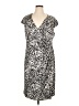 Apt. 9 Animal Print Gray Casual Dress Size 1X - photo 1