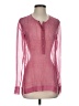 Theory 100% Silk Pink Long Sleeve Silk Top Size 00 - 0 - photo 1