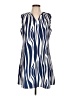 Unbranded 100% Polyester Stripes Blue Casual Dress Size L - photo 1