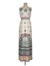 Bisou Bisou 100% Polyester Print Ivory Casual Dress Size 2 - photo 1