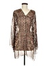 ABS Allen Schwartz Brown Long Sleeve Blouse Size M - photo 1