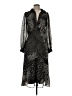 DKNY 100% Polyester Animal Print Black Cocktail Dress Size 6 - photo 1