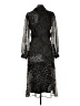 DKNY 100% Polyester Animal Print Black Cocktail Dress Size 6 - photo 2