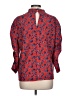 MELLODAY Floral Red 3/4 Sleeve Blouse Size L - photo 2