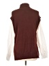 Calligraphie Color Block Brown Sweater Vest Size L - photo 2
