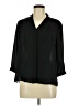 Investments 100% Polyester Black 3/4 Sleeve Blouse Size M (petite) - photo 1