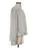White House Black Market 100% Polyester Silver Long Sleeve Blouse Size 4 - photo 4