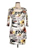 Rainbow Graphic Ivory Cocktail Dress Size XL - photo 1