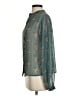 Geisha Designs 100% Polyester Floral Teal Long Sleeve Blouse Size S - photo 5
