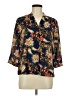 Investments 100% Polyester Floral Blue 3/4 Sleeve Blouse Size M (petite) - photo 1