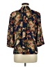 Investments 100% Polyester Floral Blue 3/4 Sleeve Blouse Size M (petite) - photo 2