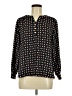 Investments 100% Polyester Polka Dots Black Long Sleeve Blouse Size M (petite) - photo 1