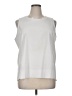 T by Talbots White Sleeveless Blouse Size XL - photo 1