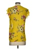 DR2 100% Polyester Yellow Short Sleeve Blouse Size XS - photo 2