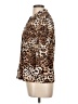 Laura Scott Animal Print Brown 3/4 Sleeve Blouse Size L - photo 5