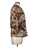Laura Scott Animal Print Brown 3/4 Sleeve Blouse Size L - photo 4