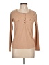 Unbranded 100% Polyester Tan Long Sleeve Henley Size L - photo 1