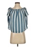 Lily White Blue Sleeveless Blouse Size S - photo 1