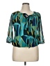 Sara Michelle 100% Polyester Teal 3/4 Sleeve Blouse Size XL (petite) - photo 1
