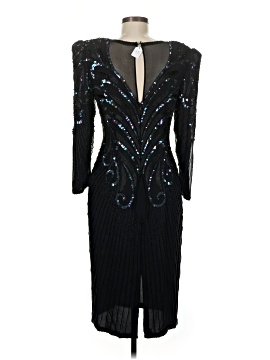 aj bari beaded dress AJ Bari Black High Neck Sleeveless Gown w/ Beaded Low Back
