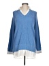REPEAT Silver Edition 100% Cotton Blue Pullover Sweater Size EU 42 / US 12 - photo 1