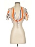 Zaful Orange Short Sleeve Blouse Size S - photo 1
